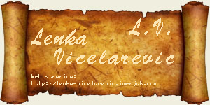 Lenka Vicelarević vizit kartica